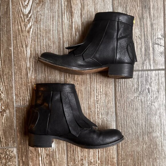 Rupert Sanderson Ankle Boots Women 6.5 Italy‎ Old Money Countryside Zip Buckle - Picture 3 of 8